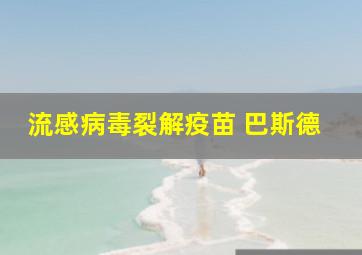 流感病毒裂解疫苗 巴斯德